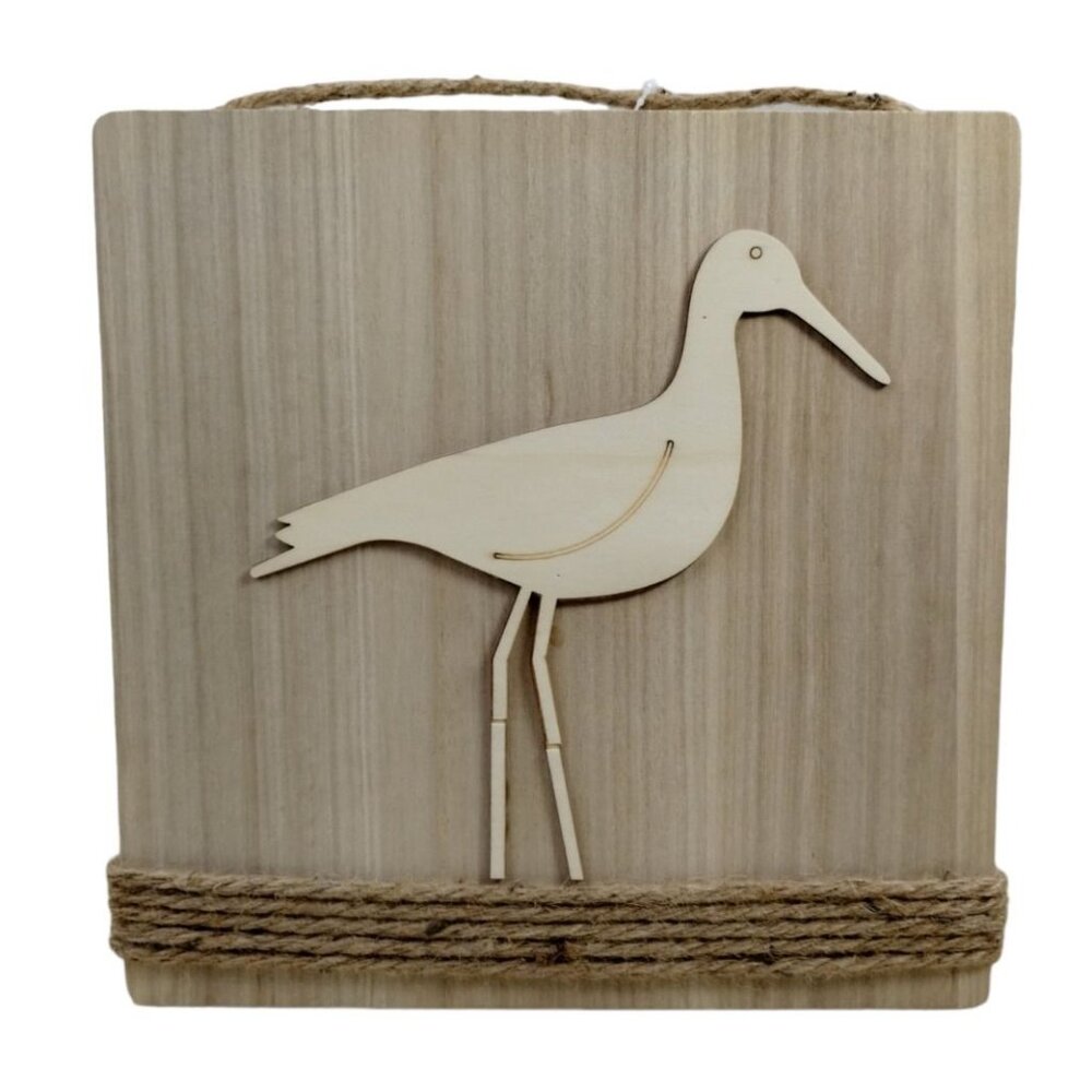 Place and Time Calm and Cool Craft Decorative Seagull Wooden Sign 10 x 10 New